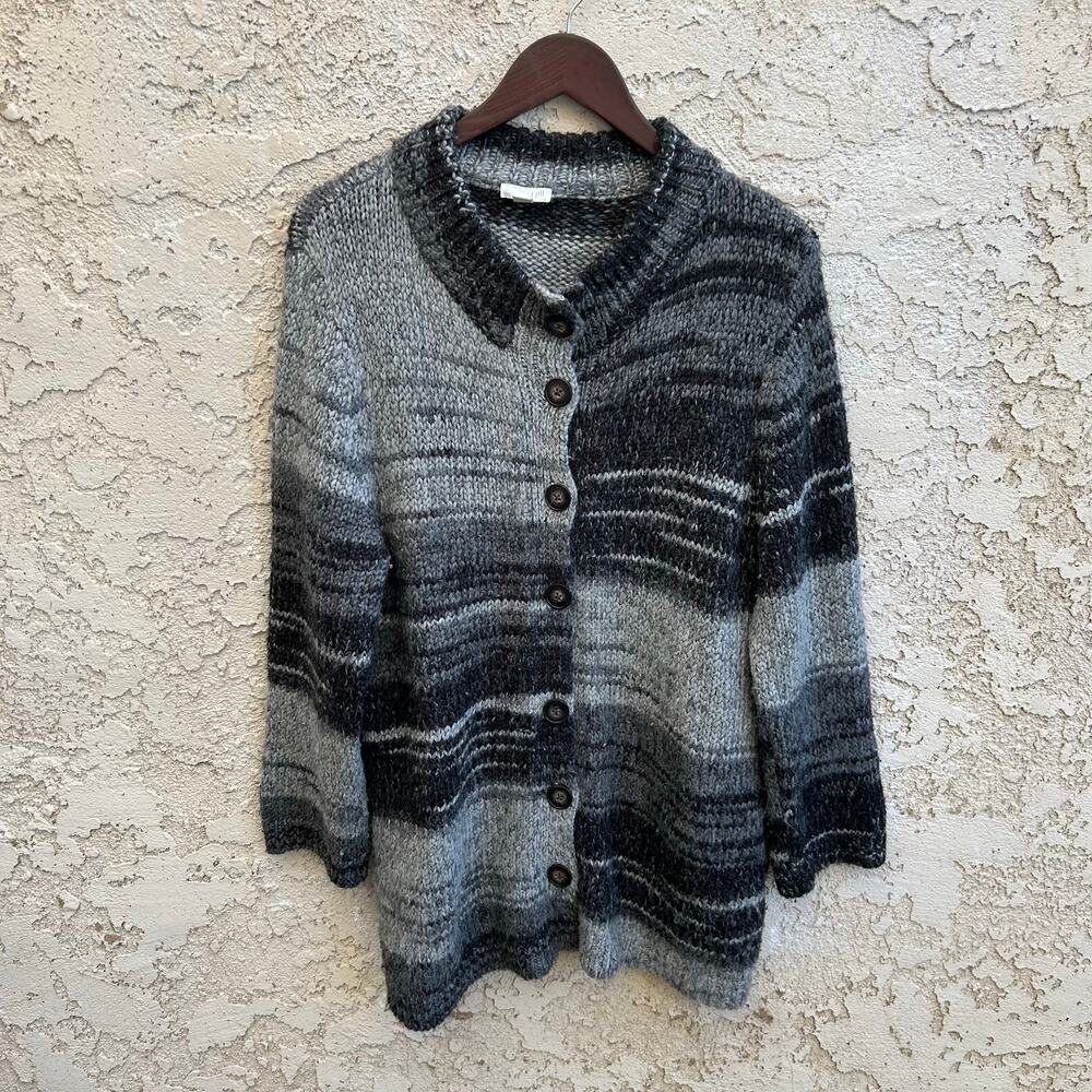 J Jill Wool Blend Button Front Cardigan Size Large